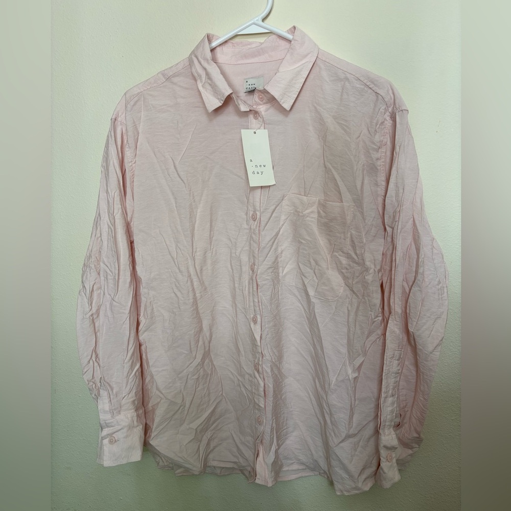 A New Day Soft Pink Collared Shirt - Picture 1 of 3